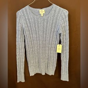 NET Blue Cable Knit Sweater